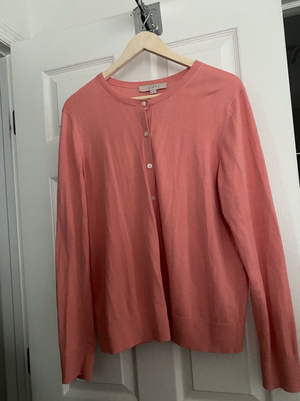 LOFT Coral Cardigan XL